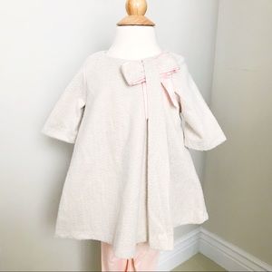 TAHARI Girl’s Cream Wool Tunic and Leggings Set